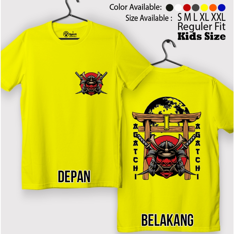 Moon Gate Samurai , Baju Anak / Kaos Distro / Kaos Atasan Anak Laki Laki / Kids T Shirt