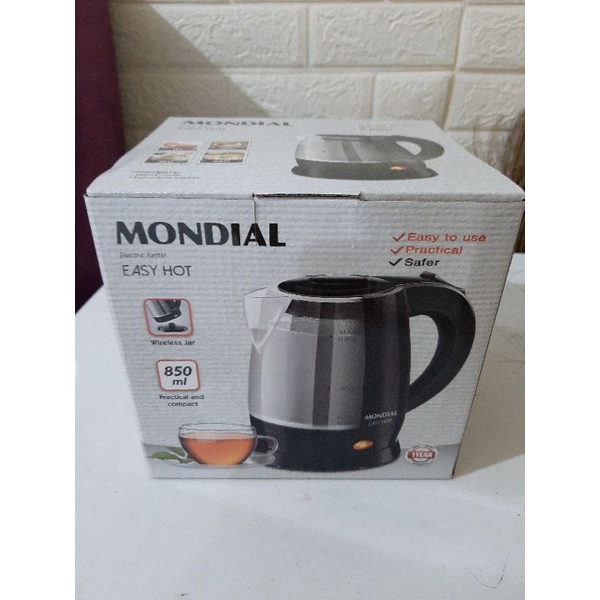 Kettle Listrik Mini Mondial 850ml Black