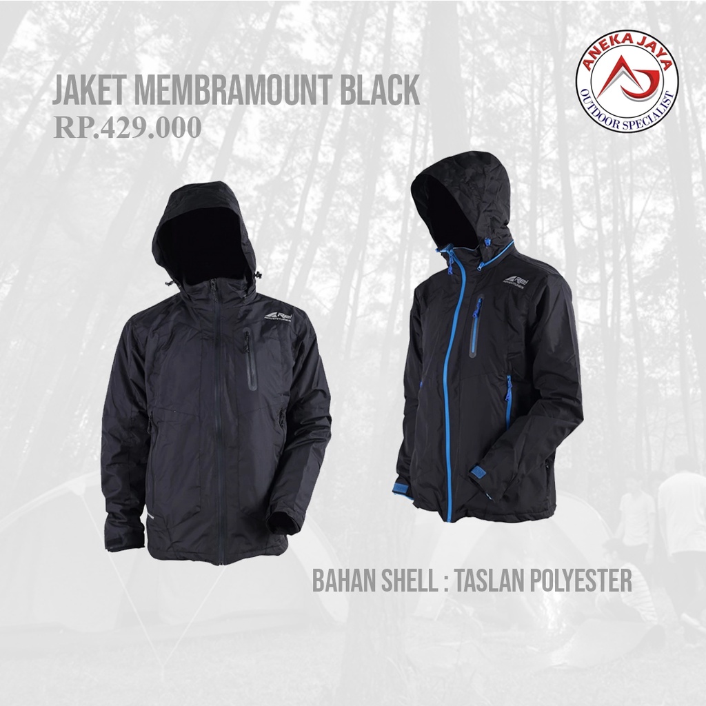 JAKET AREI MEMBRAMOUNT BLACK