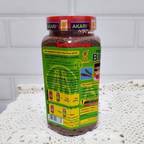 pelet obat AKARI BIOVIT Makanan pakan pellet perawatan karantina ikan hias 350gr 350 gram