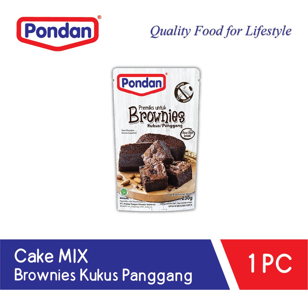 Jual Pondan Brownies Kukus/Panggang 230g Indonesia