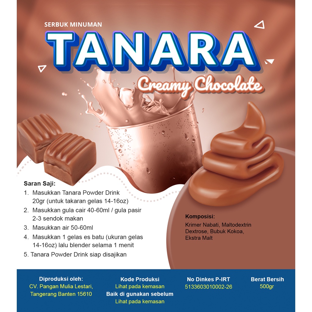 

Bubuk Creamy Choco 500gr - Serbuk Minuman Premium Tanpa Gula - bp