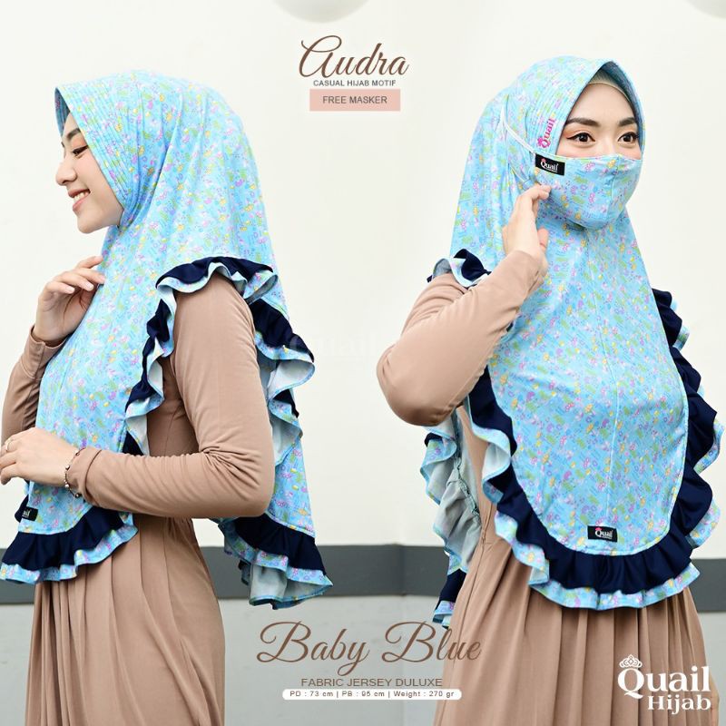 Jilbab Instan Motif Quail model Audra