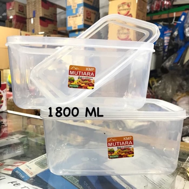 (PER PACK ISI 12 PCS )TEMPAT MAKAN KOTAK MAKAN PLASTIK - CONTAINER BOX 1800 ML GROSIR MURAH