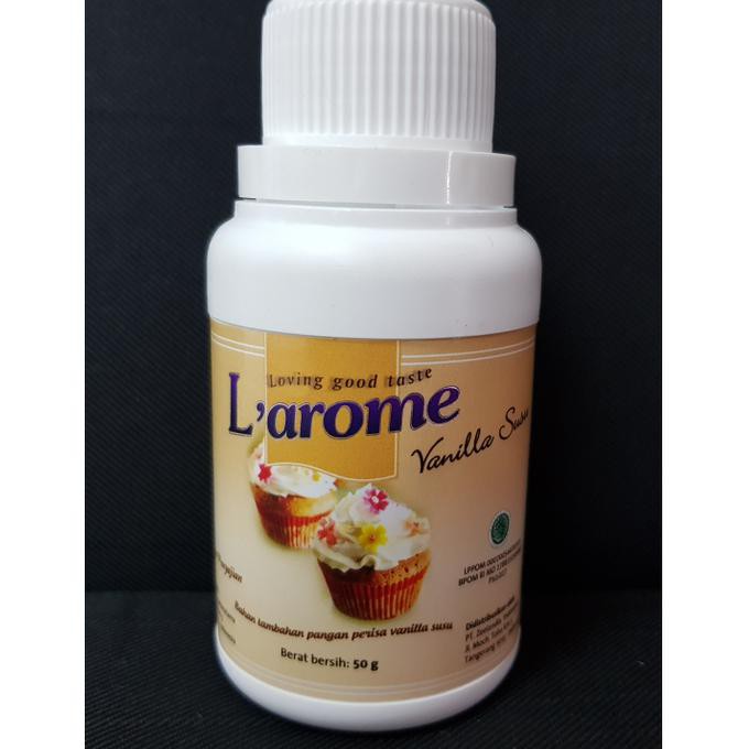 

31.87-Kue- Larome Vanila Susu 50 Gr / Perisa Vanila -Terlengkap-Termurah-Dijamin.