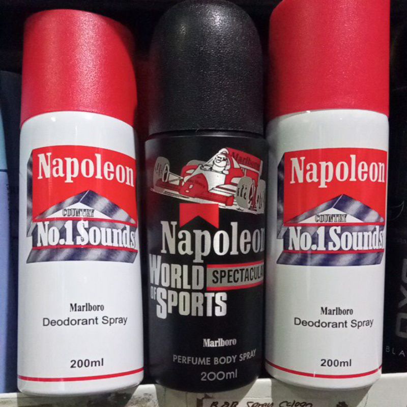 Marlboro Perfume Deodorant Spray Ready Spectpacular{warna hitam) &amp; Country (warna merah) Original 100%