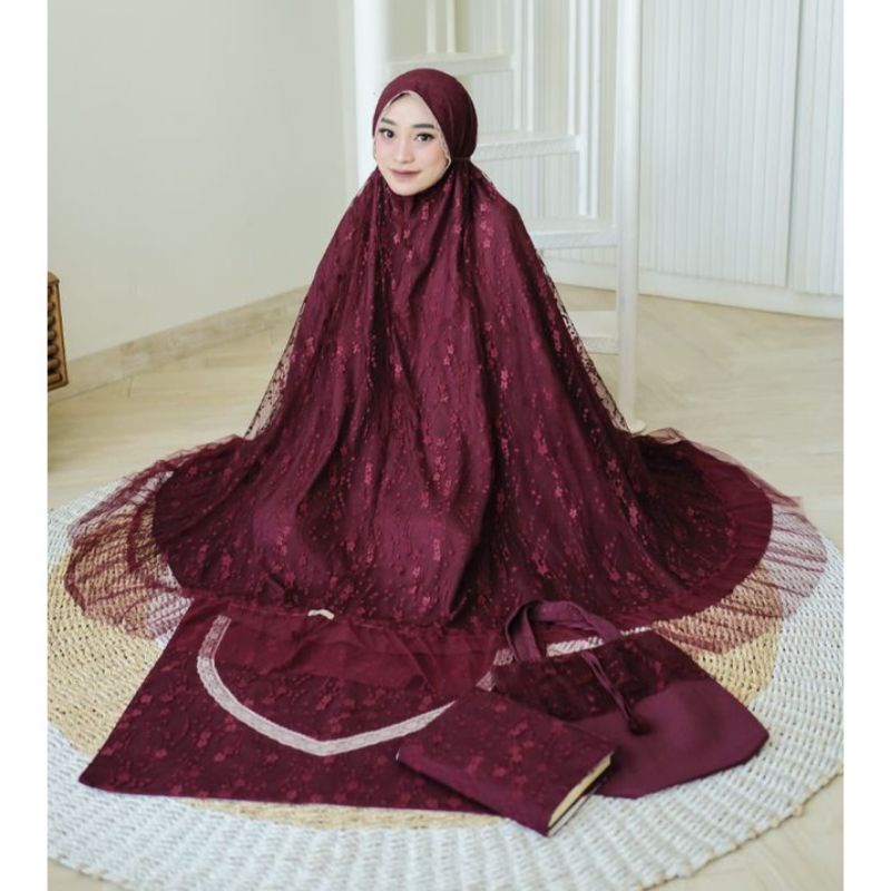 SATU SET LEBIH HEMAT MUKENA RUSIA DALANOVA SAJADAH DAN AL-QURAN