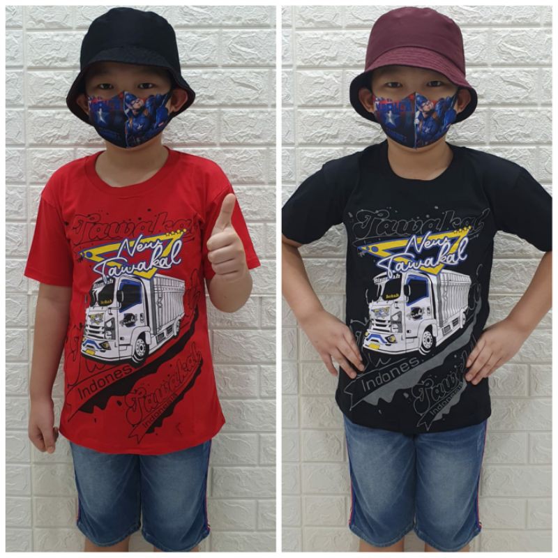 Baju Kaos Atasan Anak Anak Driver Truck Tawakal 5 Iri Bilang Bos
