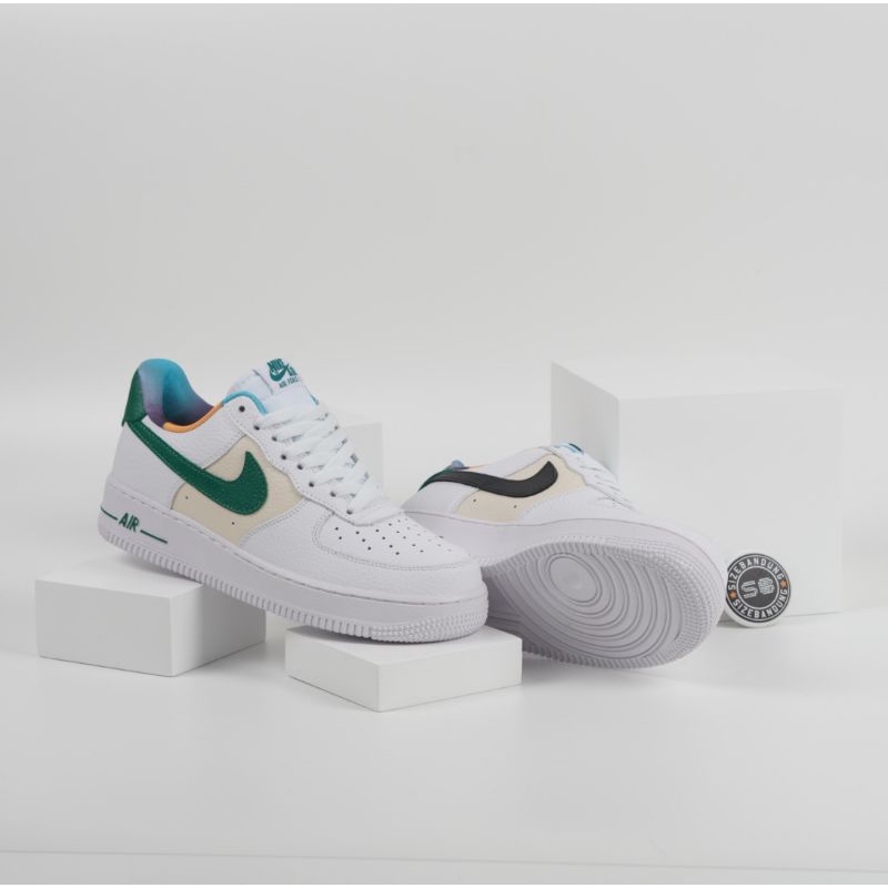 Sepatu Nike Air Force 1 Low Embedded White Green