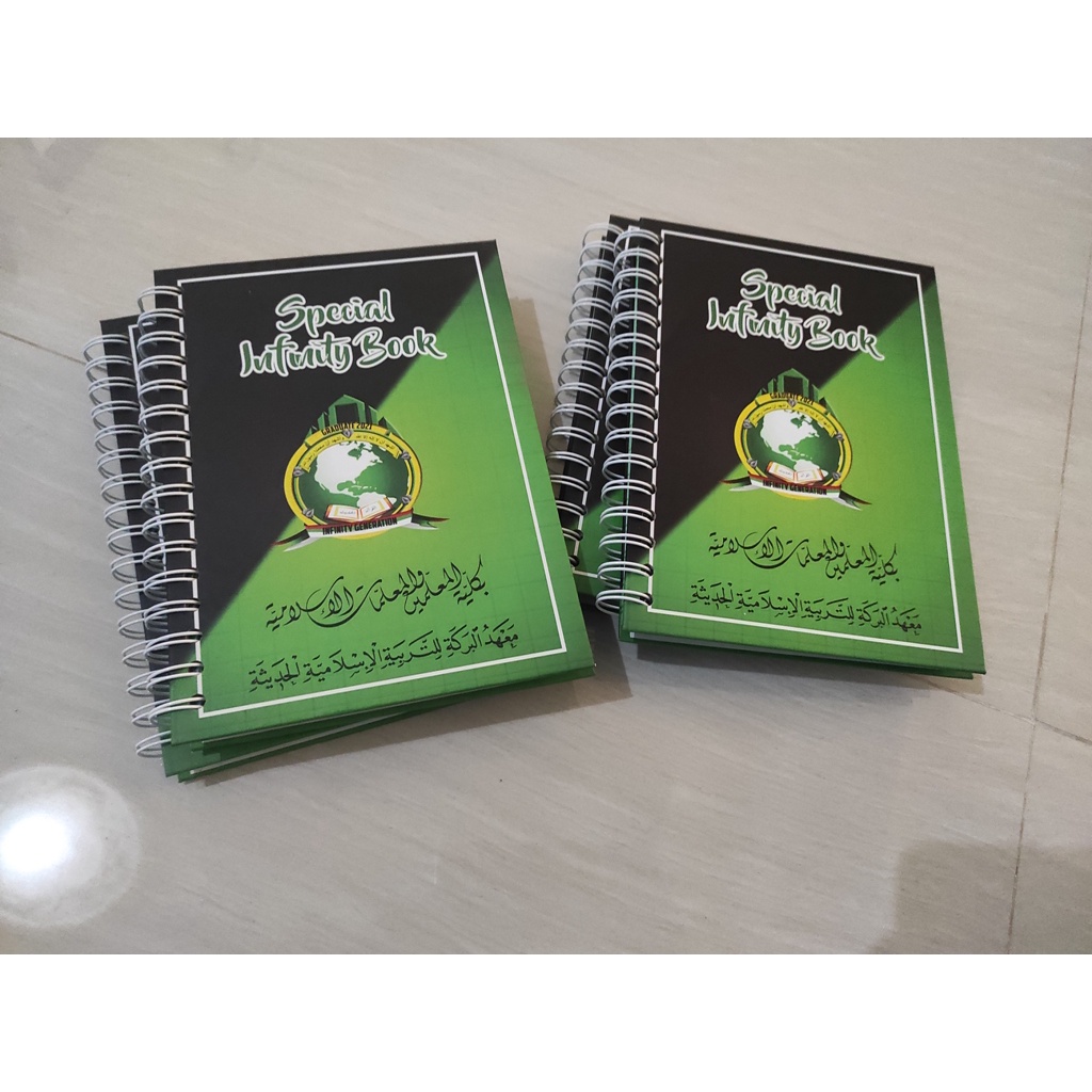 

Notebook Jilid Kawat Spiral A5 Custom Kertas HVS / Hardcover / 100 lembar / Bergaris
