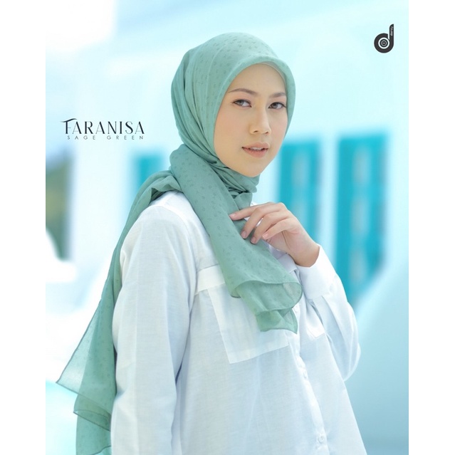Hijab Deenay Faranisha Pashmina Square Green sage