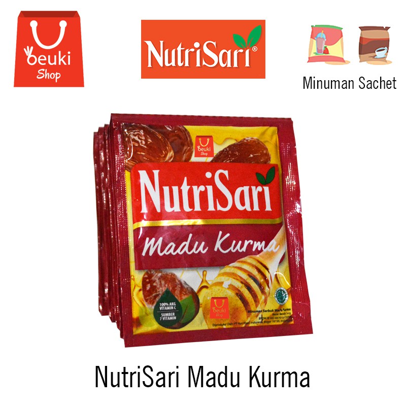 

NutriSari Madu Kurma Minuman Serbuk Rasa Madu Pake Kurma Yang Menyegarkan - 10pcs x 14gr