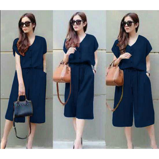 Q- JAMSUIT ESTER/ OVERALL CASUAL WANITA/ TERBARU