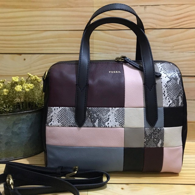 FOSSIL SYDNEY SATCHEL PATCHWORK