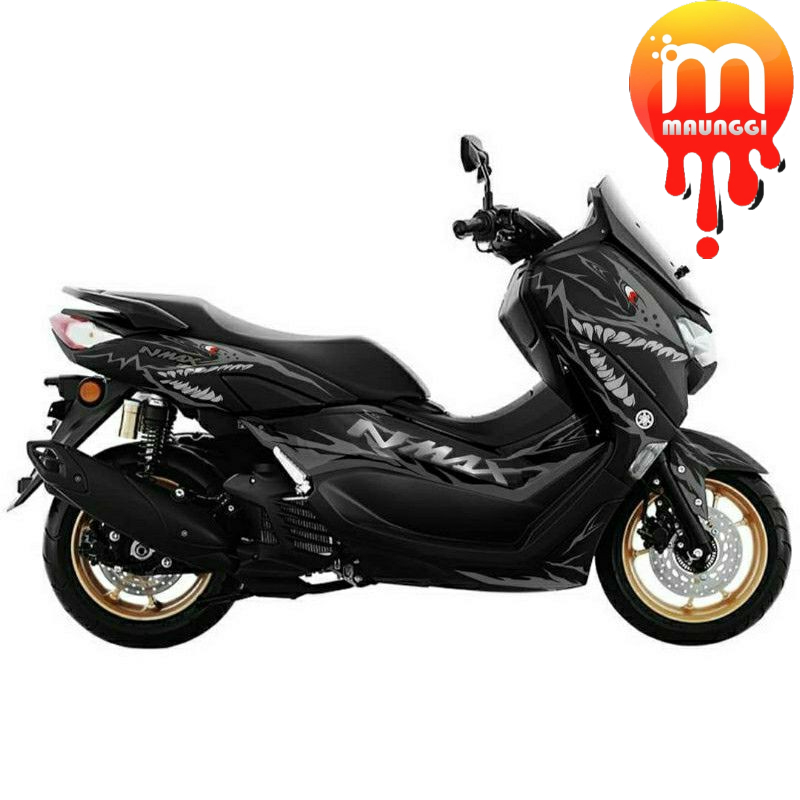 Decal new nmax 2021 full body Sticker motor variasi nmax 155 Striping nmax full body motif shark Sti