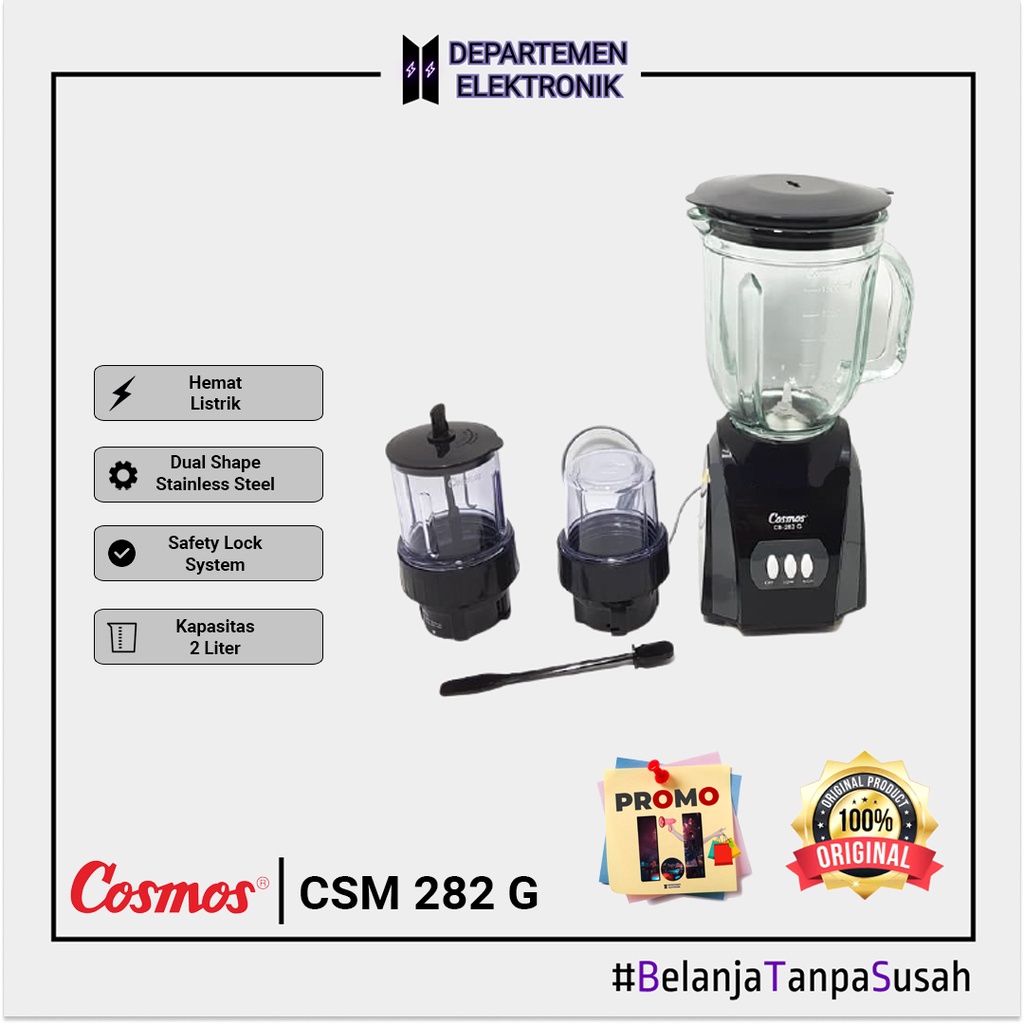 Cosmos CB 282 G Blender Gelas 2 Liter 380 Watt MURAH BANGET / GARANSI RESMI