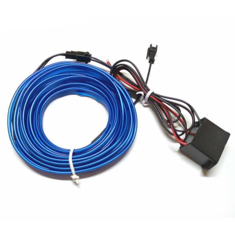 Seametal Lampu Interior Mobil LED Neon 3 Meter + 12V Inverter - TB307 [Biru]