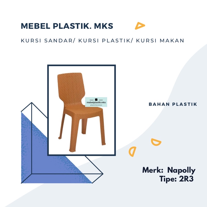 Kursi Sandar/ Kursi Plastik/ Kursi Napolly 2R3