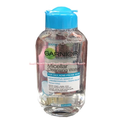 Garnier Micellar Cleansing Water For Oily Acne 125ml Pembersih Wajah Muka Garniyer Micelar Garnier Toner