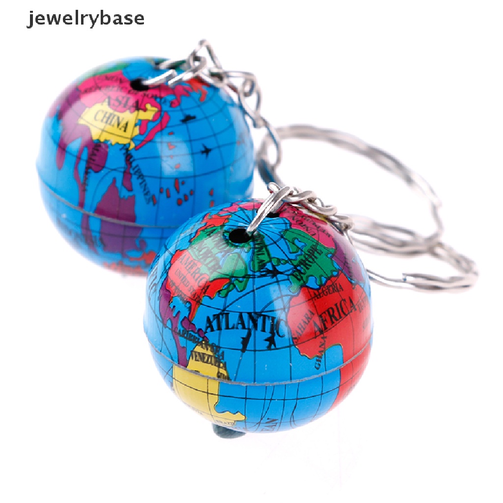 2 Pcs Gantungan Kunci Bentuk Globe Peta Dunia Untuk Hadiah