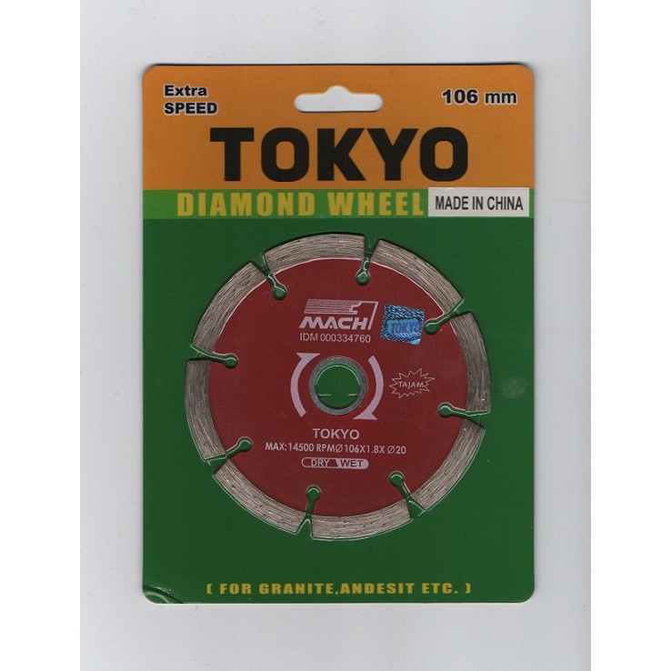 Tokyo Diamond Wheel - Mata Potong Keramik 4 inch Dry