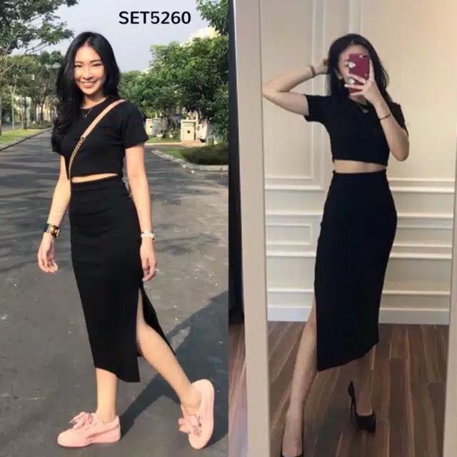 SETELAN ROK KIYORA / PAKAIAN WANITA / BAJU WANITA / DRESS