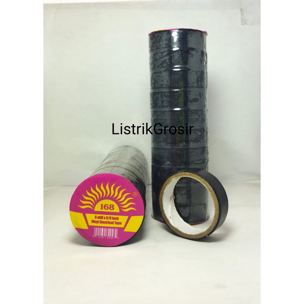 Lakban Isolasi Listrik  Warna 168 Tape 14mmx3yard Harga 1 SLOP Isi 10 roll