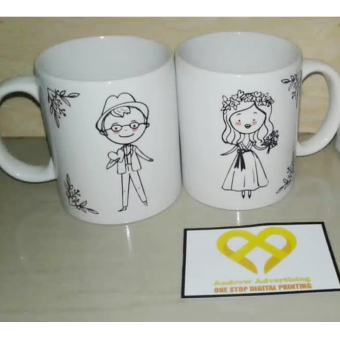 MUG COUPLE WEDDING / ANNIVERSARY KADO PERNIKAHAN