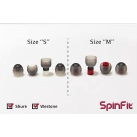 Spinfit Eartips Earpiece CP800 - 2mm Nozzle - Replacement - Original Casei - Size S / M / L 1 Pasang