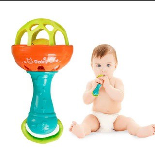 HIPPO LAND Mainan Kerincingan Bayi / teether rattle stick/mainan gigitan bayi BPA FREE 73-74