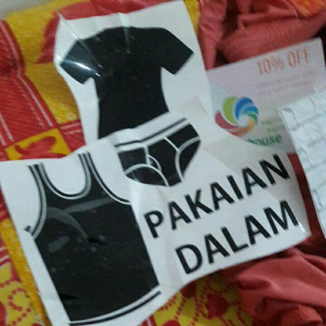 Stiker Nama Handuk Selimut Jeans Pakaian Dalam Tanda Lemari Laci Cabinet Rak Sticker Tag Fashion