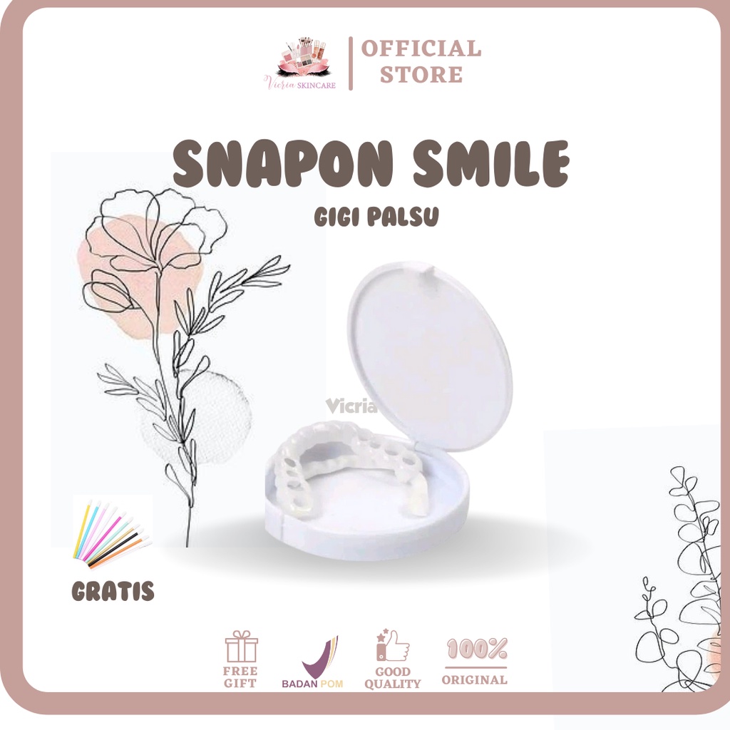 Original Sepasang Snap on snapon smile gigi palsu
