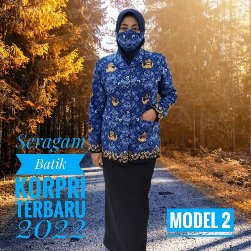 Baju Batik KORPRI Terbaru Katun Sekar Begawan Wanita dan Pria Model 2