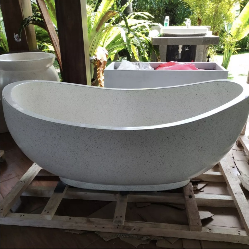 BATHTUP PORTABLE  TERAZZO TIPE PERAHU