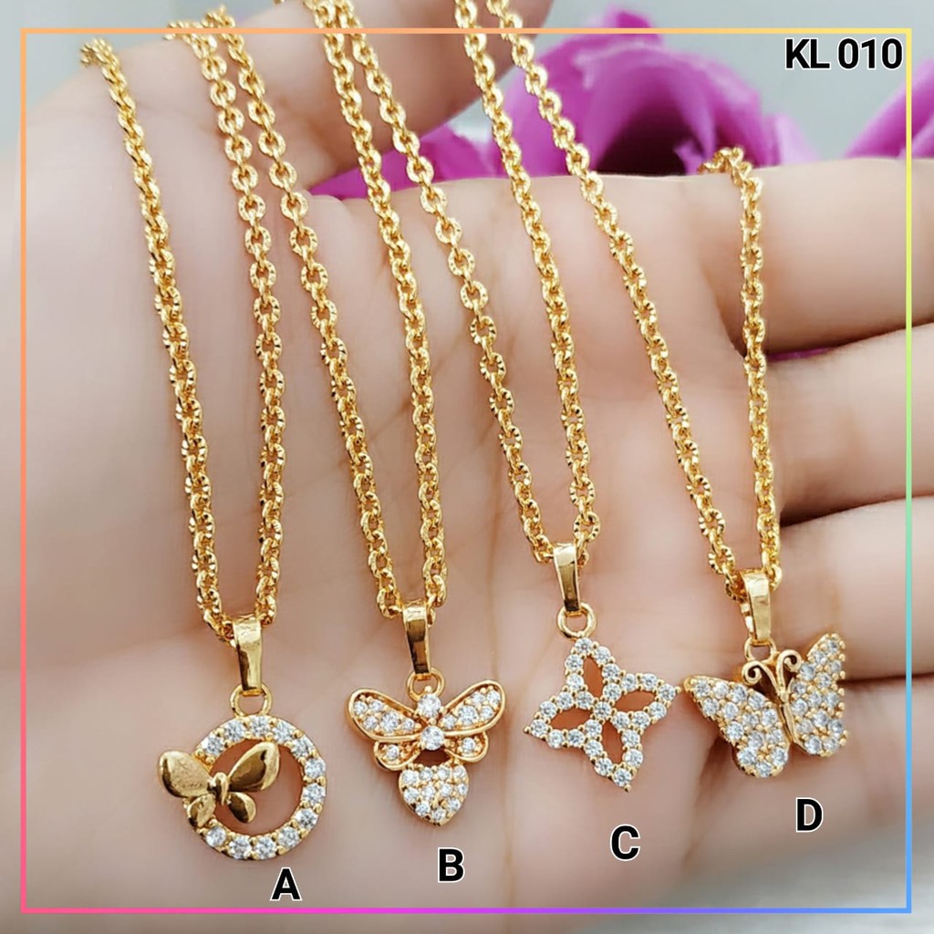 Kalung xuping kalung dewasa permata Kupu kupu lapis emas gold KL 010