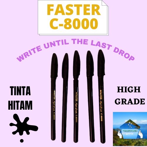 

Bolpoin Faster C8000 / Pulpen Hitam High Quality