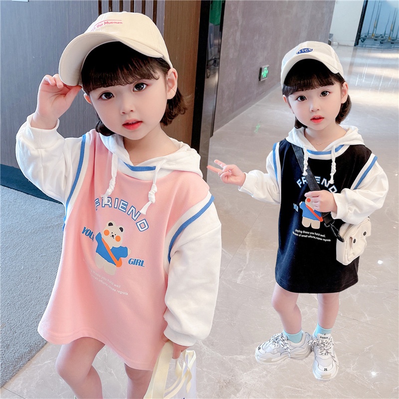 LittleAaron PASSWORD DRESS FRIENDS 2IN1 Dress Sweater 1 - 7 Tahun Baju Anak Berkualitas