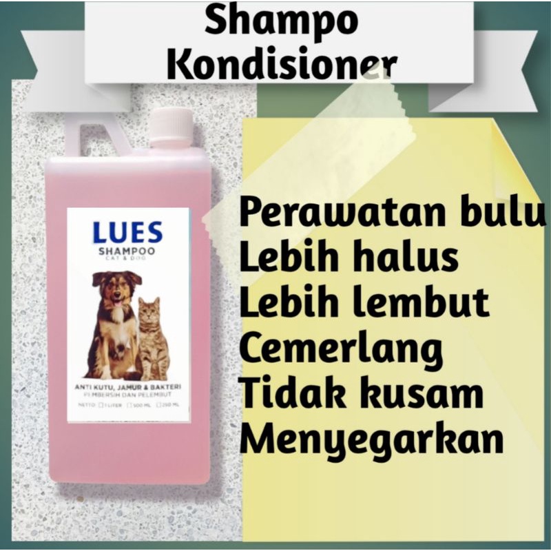 Shampo kondisioner kucing &amp; anjing netto: 1 liter