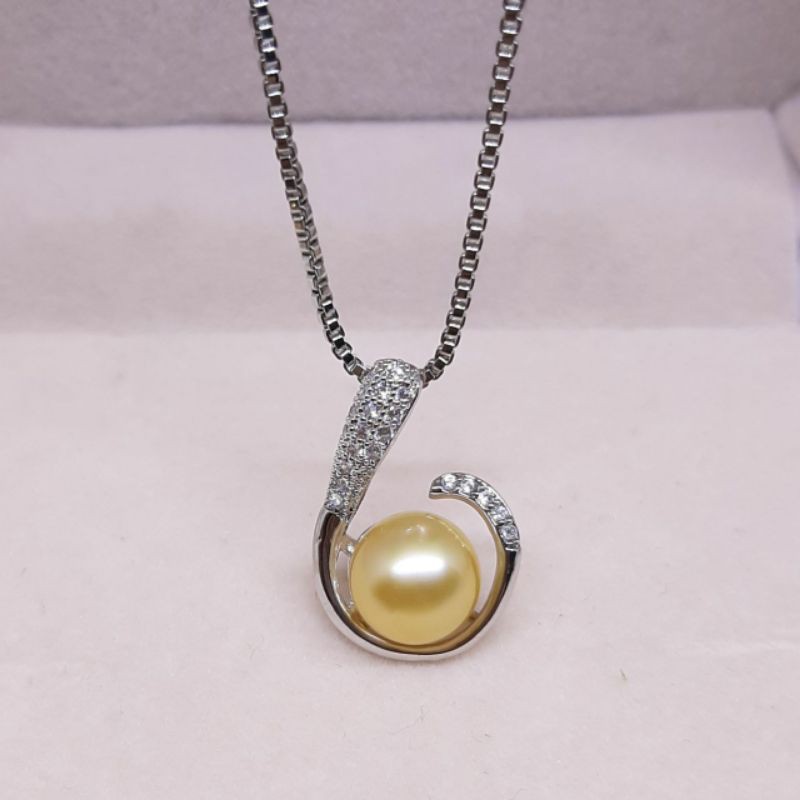 Liontin Mutiara  Air Laut | Liontin Simpel | Mutiara Laut gold