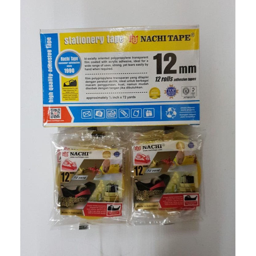 

ISOLASI NACHI 1/2x72 per roll | SELOTIP BENING