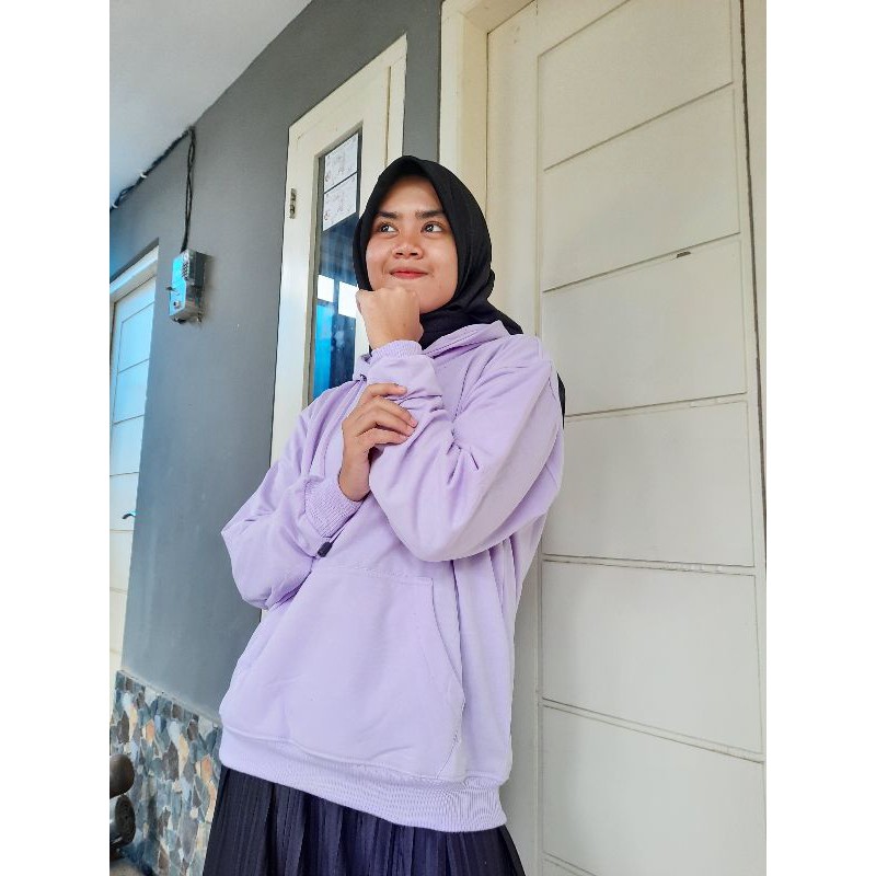 Lilac Hoodie Sweater Hoodie Polos Natural Pria Wanita | Sweater Polos Hoodie Fleece