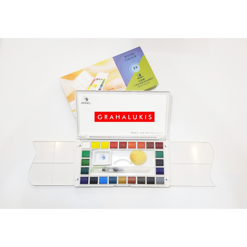 

H7Y Maries Watercolor 24 Pocket Box - Solid Watercolor