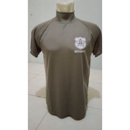 kaos security coklat