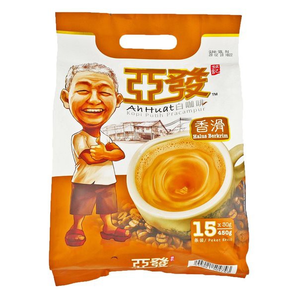 

AH HUAT White Coffee Smooth 450gr (15 sachets x 30gr)