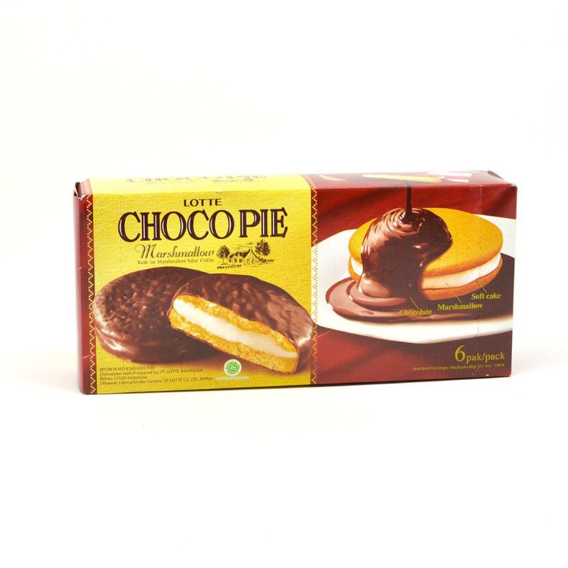 

Lotte Choco Pie Marsmallow Soft Cake 6 Pcs x 28gr / Choco / Cheese / Stroberi