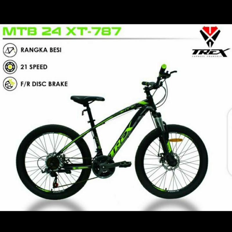 Sepeda Gunung MTB 24 Inch TREX XT-787