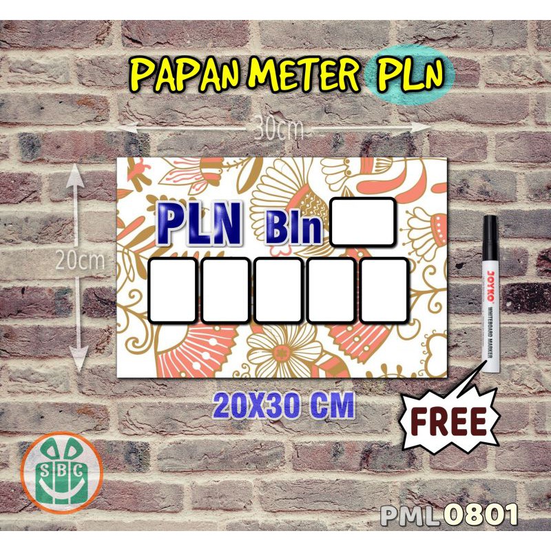 

Stokastik Papan Meter Listrik PLN PAM motif Unik - Flower 01