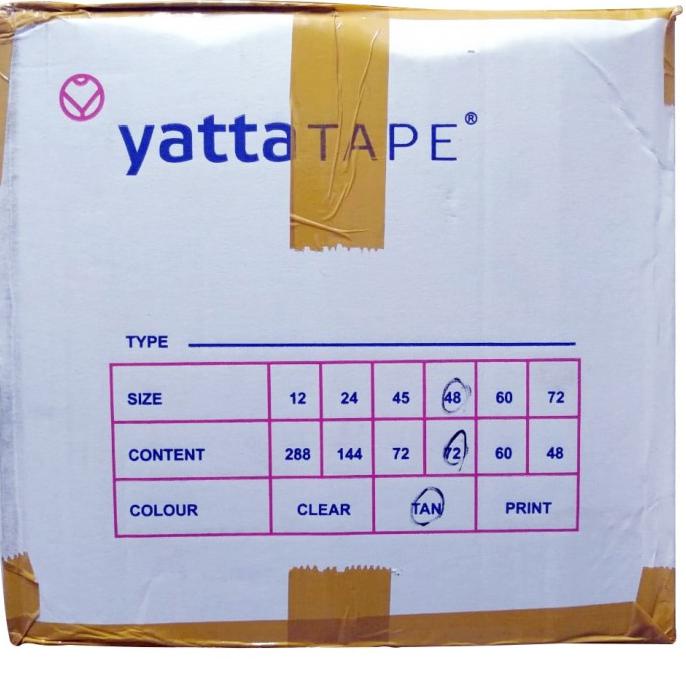 

Lakban Yatta 2" 48Mm Tebal 90Yard Warna Bening Dan Coklat Fauzinarman