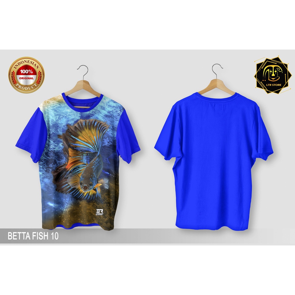 [ BAYAR DI TEMPAT ] BAJU PRINTING GAMBAR IKAN CUPANG 10 -  KAOS DISTRO ORIGINAL GAMBAR HEWAN HIAS BA