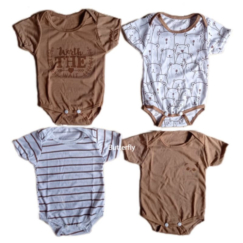 Combo Hemat Jumper Bayi Keyko 4in1 (Isi 4pcs)